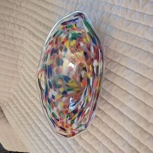 Beautiful glass dish 12"